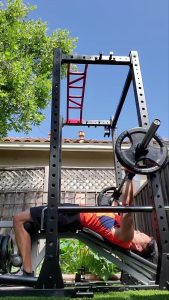 Decline Press in Power Cage